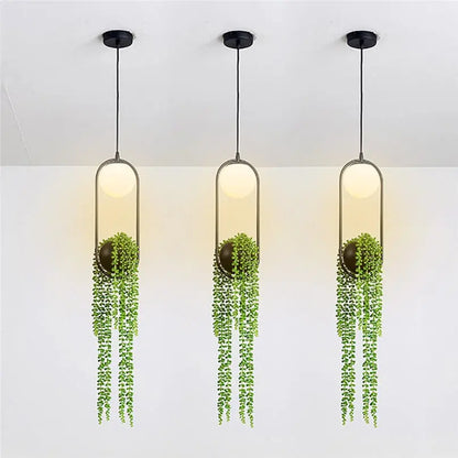 Lampe Suspendue avec Vase pour Plante Artificielle (Une Pièce) DwelR
