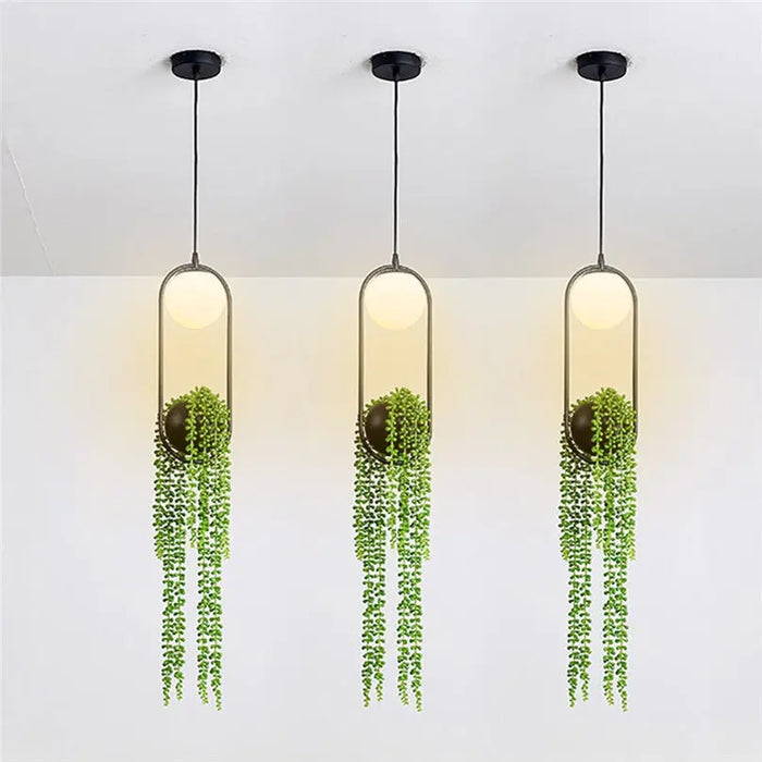 Lampe Suspendue avec Vase pour Plante Artificielle (Une Pièce) DwelR