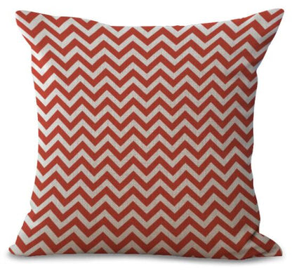 Housse de Coussin en Lin Coton Imprimé Géométrique Coloré - 20 Styles disponibles