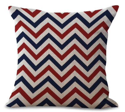 Housse de Coussin en Lin Coton Imprimé Géométrique Coloré - 20 Styles disponibles